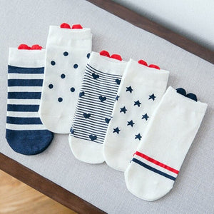 Striped Heart Socks