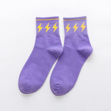 Load image into Gallery viewer, Purple Lightning Socks